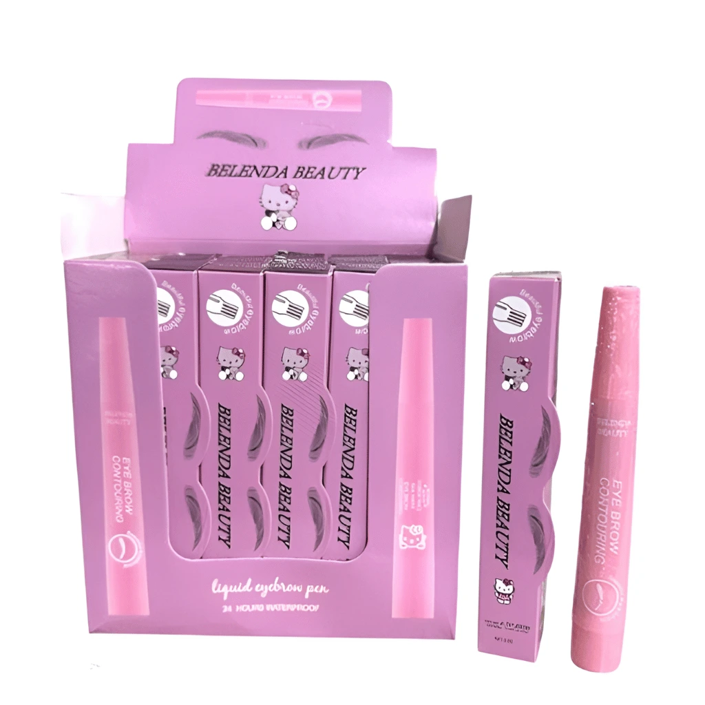 Belenda Beauty 4 Tip Waterproof Eyebrow Pen 1Pc (Black)