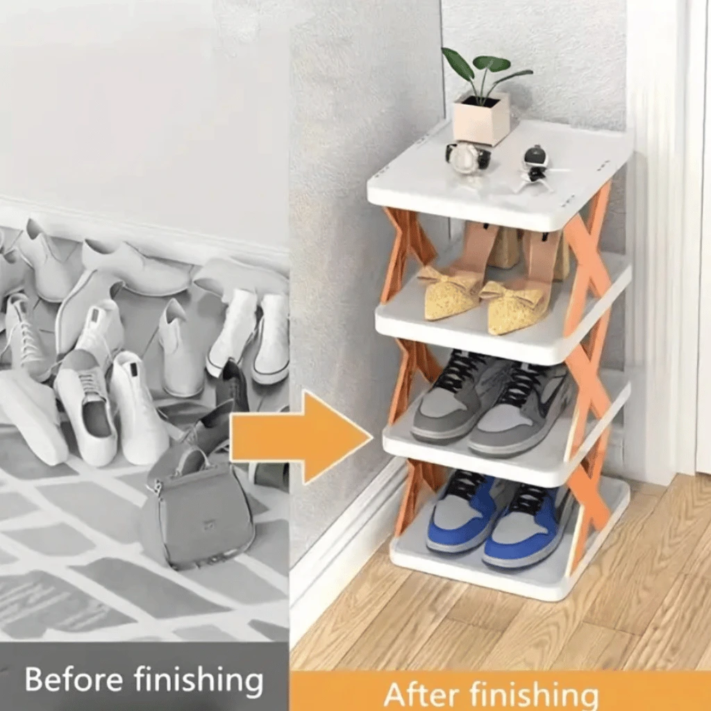 Big Size 5 Layer Multi-Functional Shoes Rack Stackable Shoes Organizer
