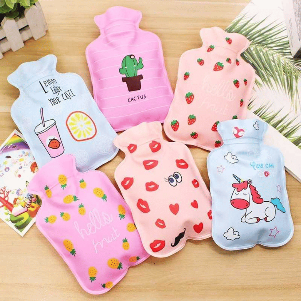 Cartoon Hot Water Bottle Fruits Version Mini Portable Hot Water Bag ( Multi Color)