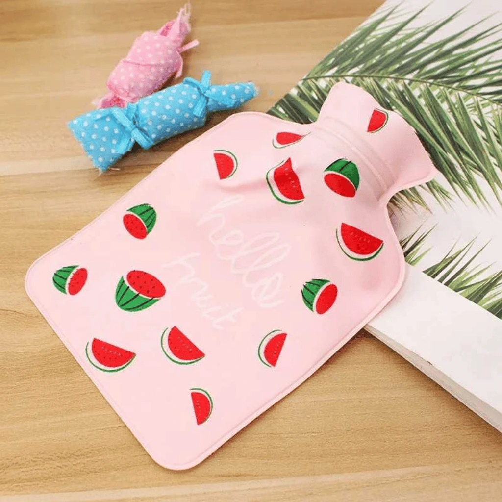 Cartoon Hot Water Bottle Fruits Version Mini Portable Hot Water Bag ( Multi Color)