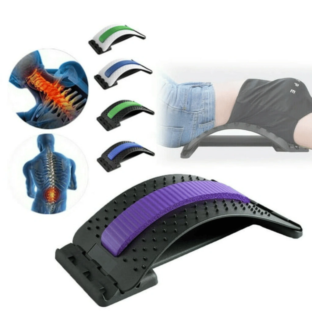 Chiropractic Magic Back Stretcher | Lumbar Massage Support | Spine Pain Relief | Posture Corrector