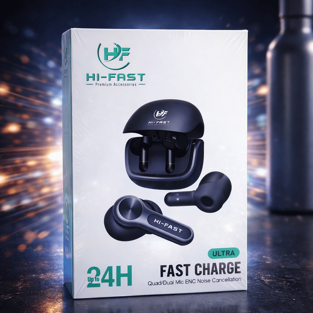 Hi-Fast Wireless Earbuds | Bluetooth Earphones with Charging Case | 24H Playtime