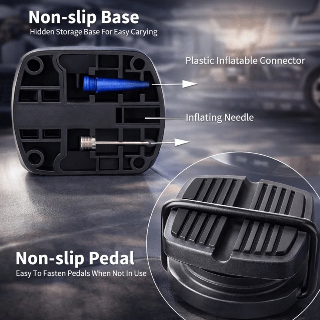 High Pressure Lightweight Tire Foot Air Pump (Random Color)