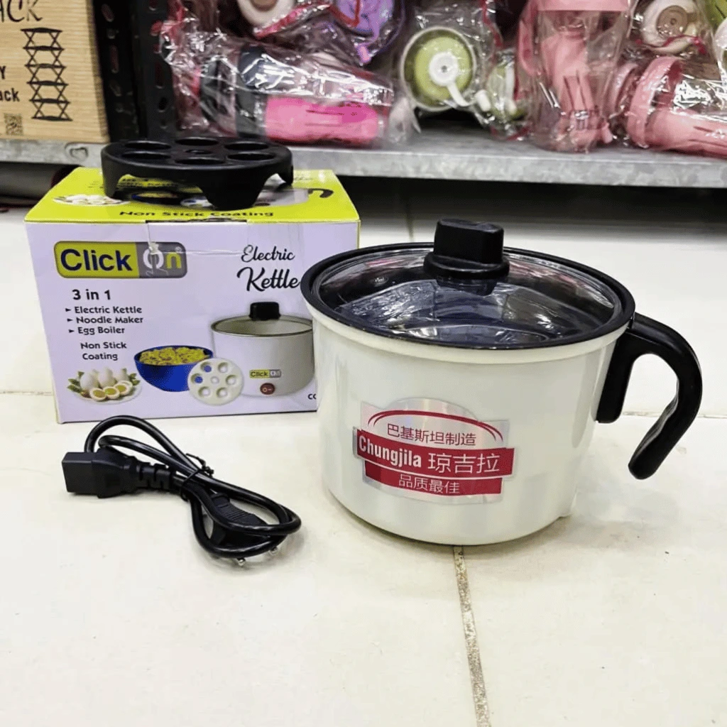 Click On 3-in-1 Multi-Functional Electric Kettle