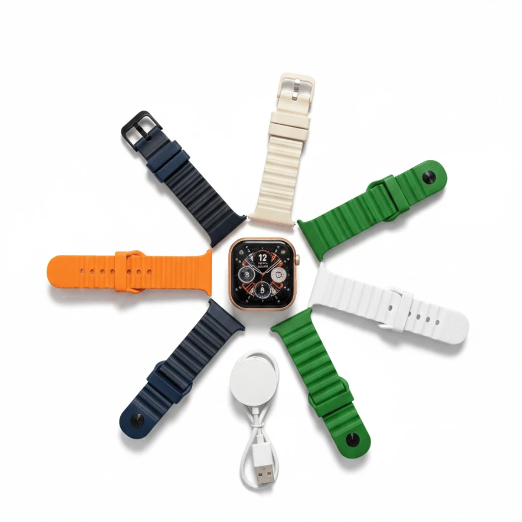 CROWN XT20 Series I0 Smart Watch 7+1 Combo – 2.01” Big Display
