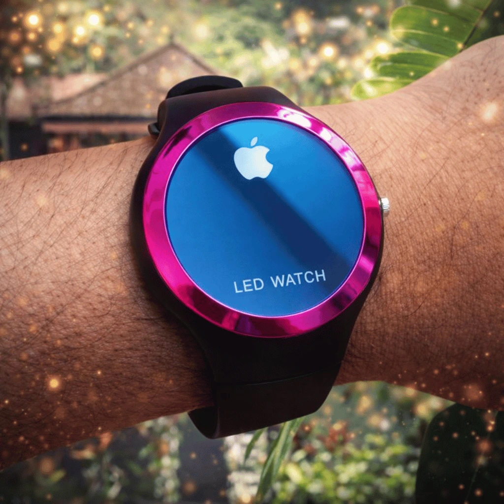 Digital Round Stylish And Fashionable Wrist Smart Watch LED Band For Kids (Random Color)