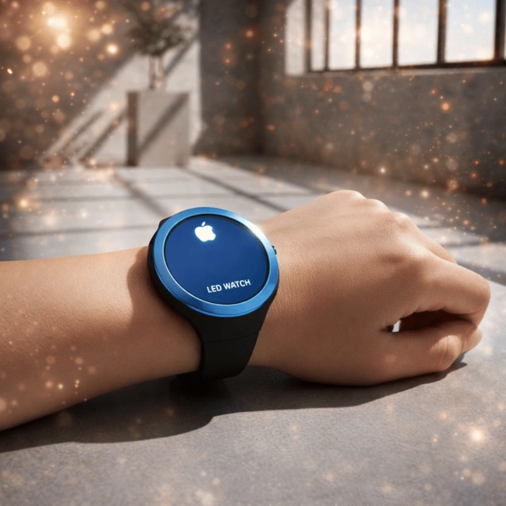 Digital Round Stylish And Fashionable Wrist Smart Watch LED Band For Kids (Random Color)