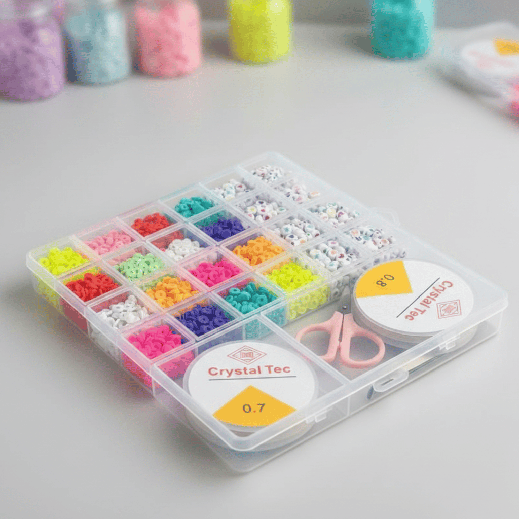 DIY Beads Box Colorful Beads Set for Necklace & Jewelry Making