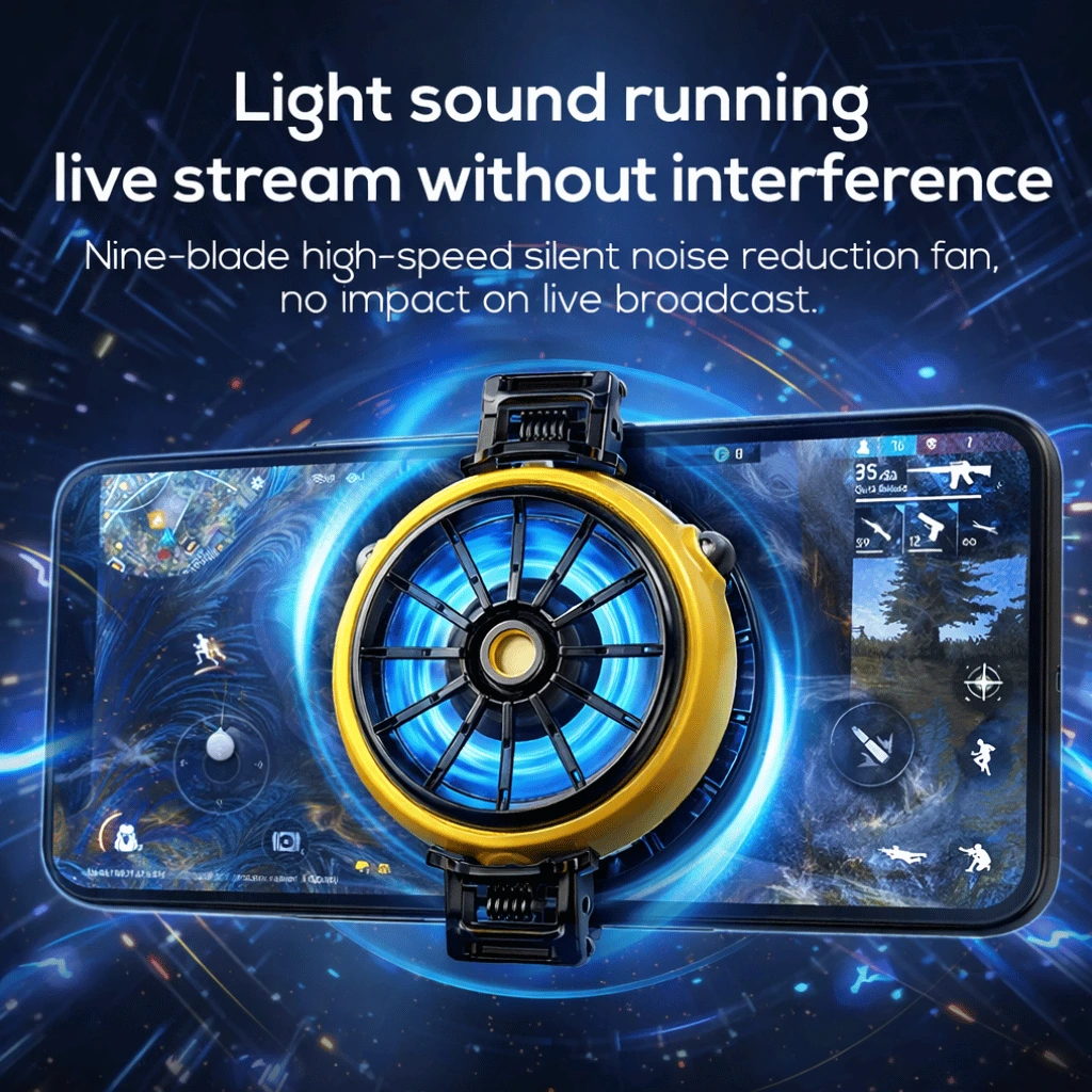 DLA6 Phone Cooler High-Performance Cooling Fan for Smartphones