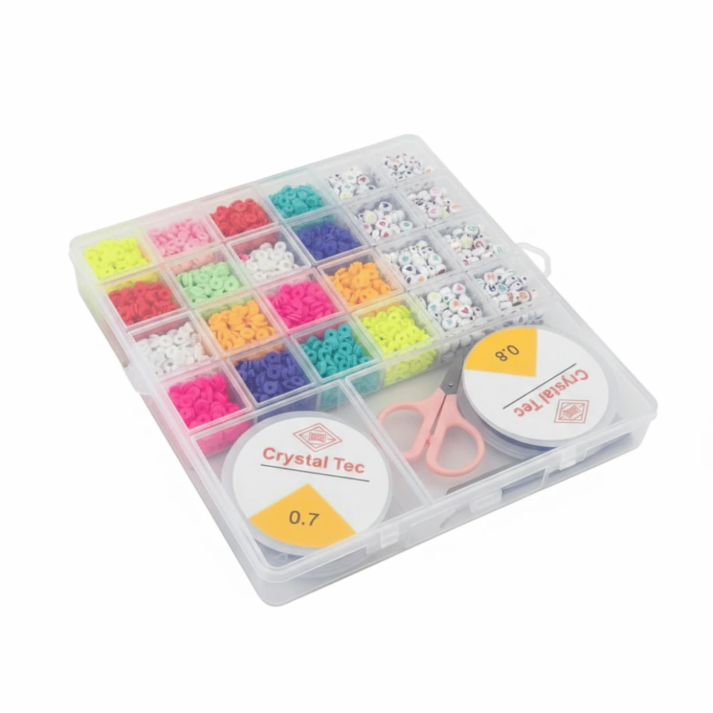 DIY Beads Box Colorful Beads Set for Necklace & Jewelry Making