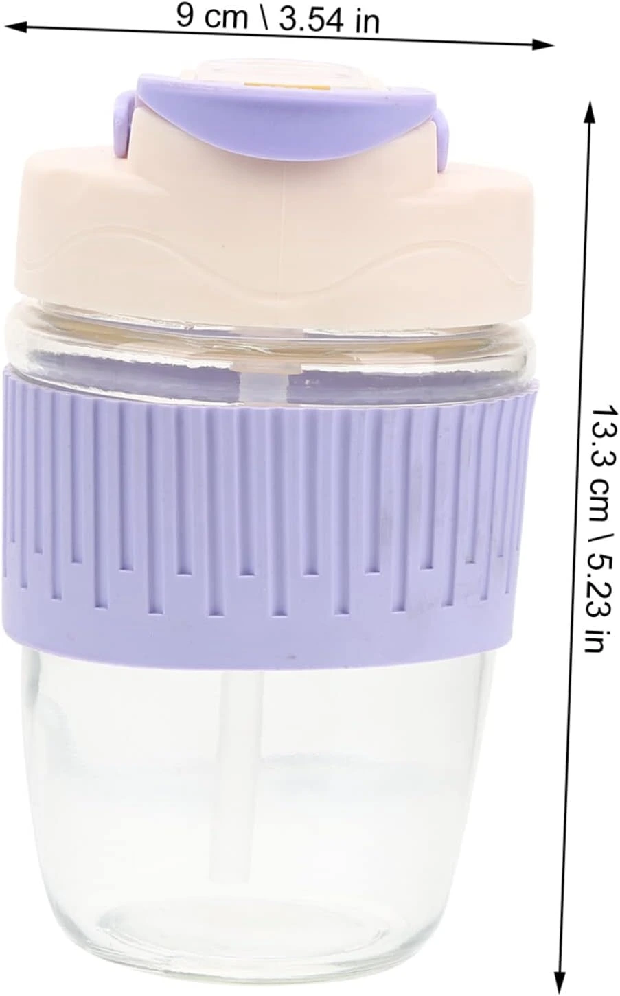 Dual Drinking Glass with Rubber Sleeve