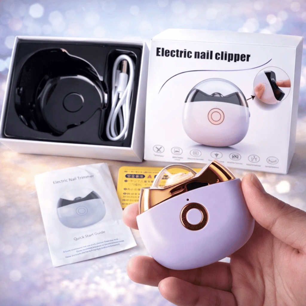 Electric Baby Nail Clipper With Light Rechargeable (Random Color)