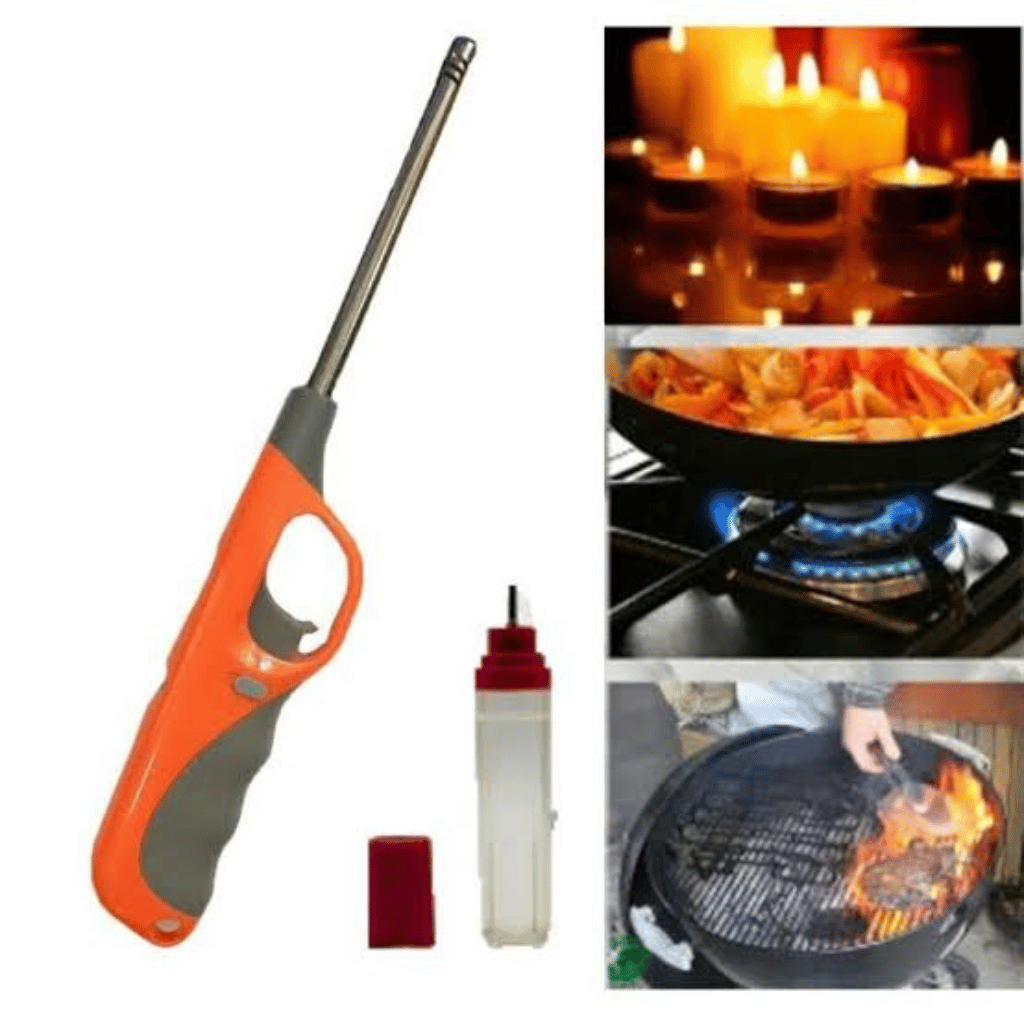 Electronic Refillable Gas Lighter (Random Color)