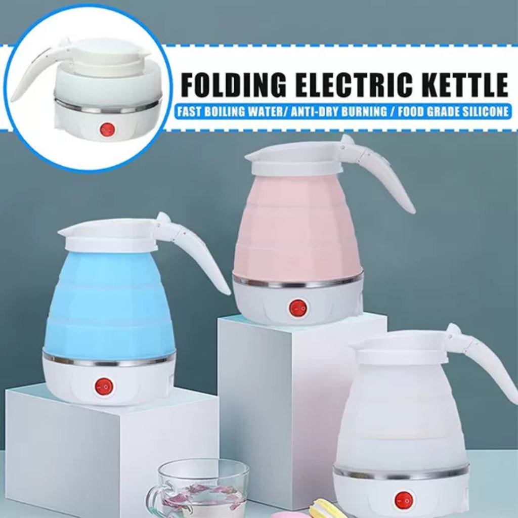 Fast Water Boiling 600 Ml Foldable Electric Sports Kettle (Random Color)
