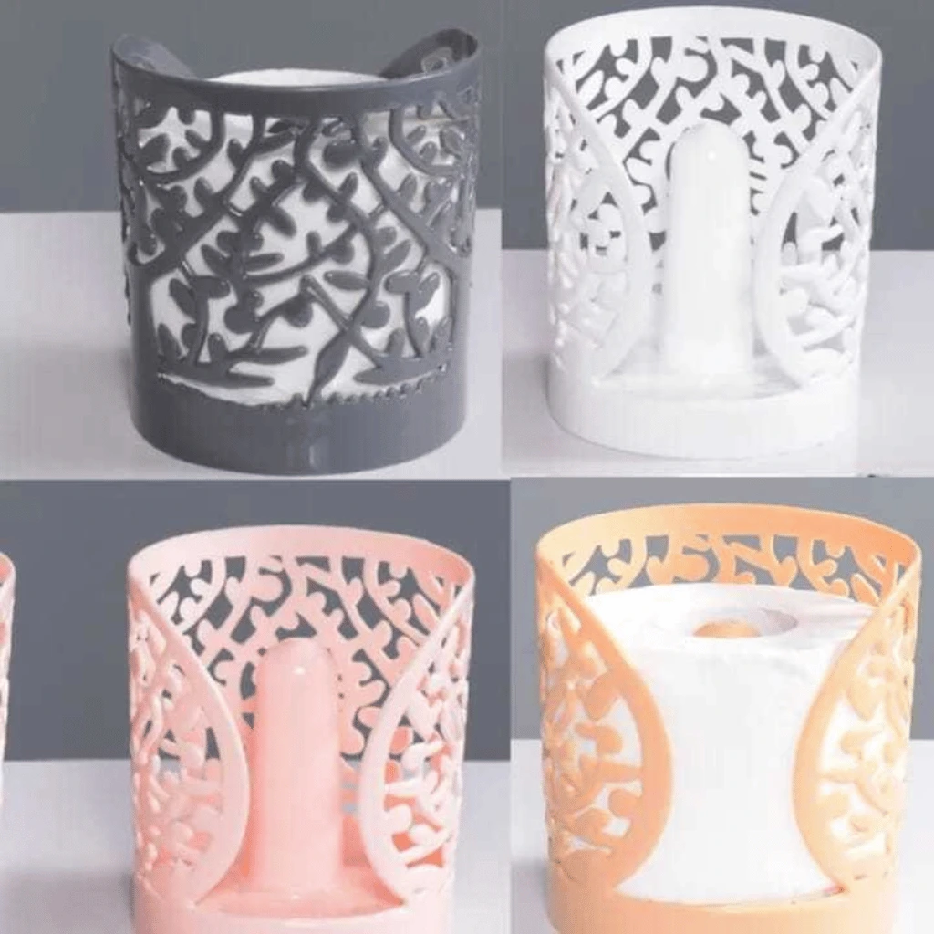 Floral Round Tissue Holder – Stylish Decorative