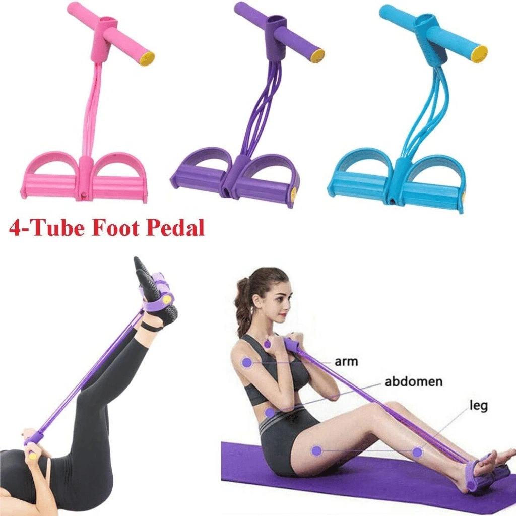 Foot Pedal Resistance Band Elastic Sit Up Pull Rope For Yoga And Fitness