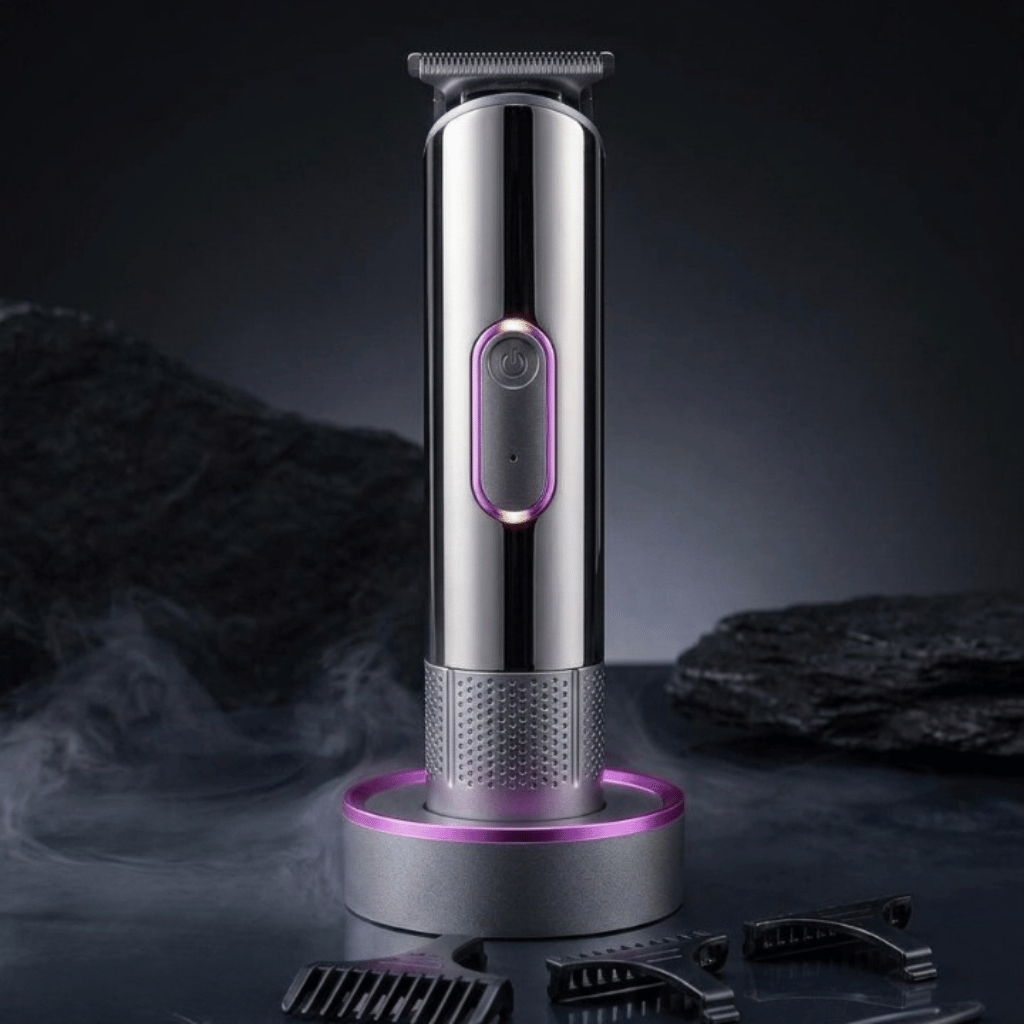 G63A Professional Hair Stylist Trimmer with Charging Base and Guide Combs