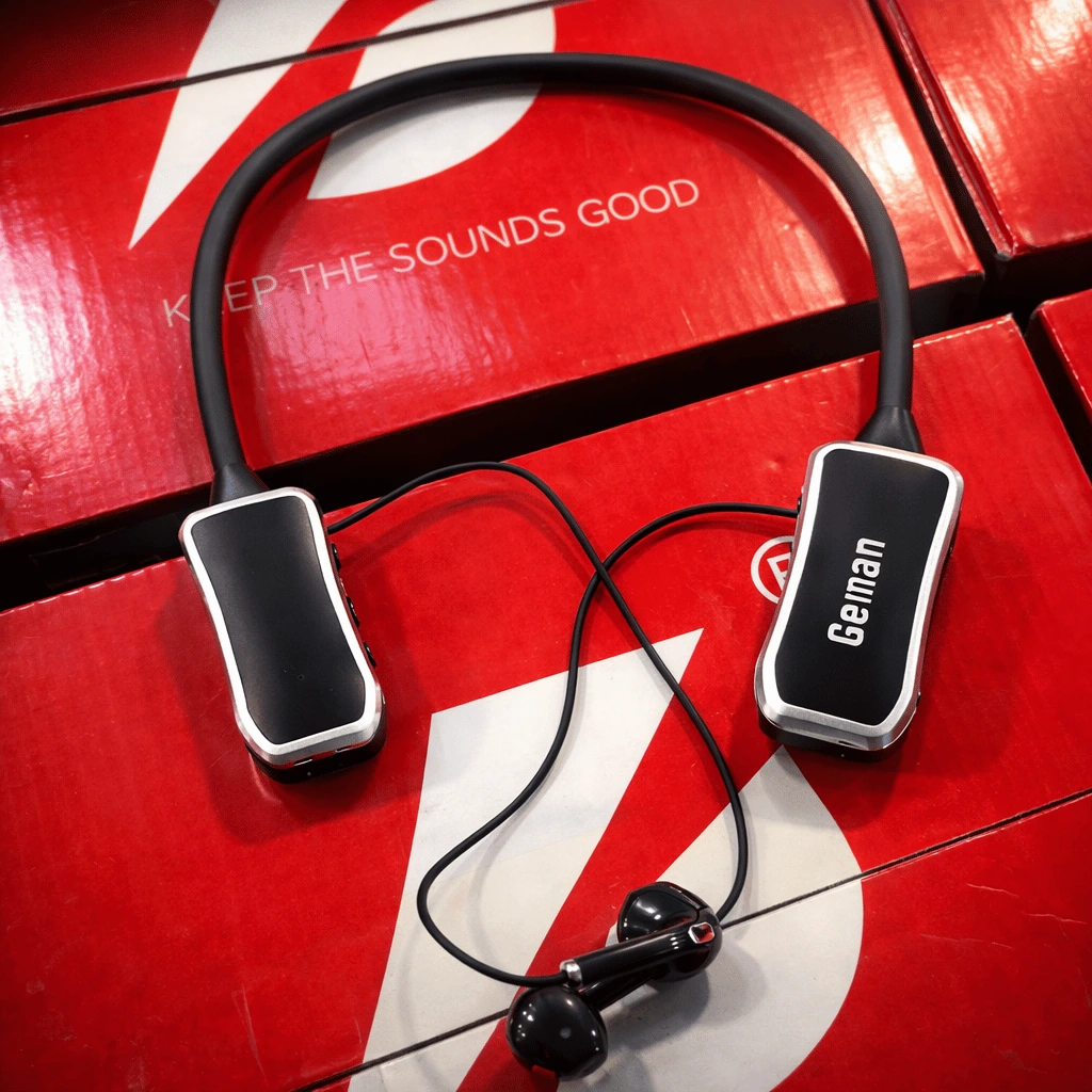 Geman GN-07 Wireless Neckband Headset | Bluetooth Earphones | Clear Sound & Deep Bass | Comfortable & Portable