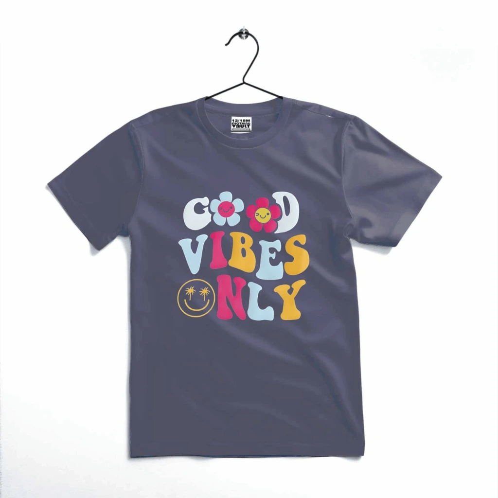 Good Vibes Only Printed Kids T-Shirt