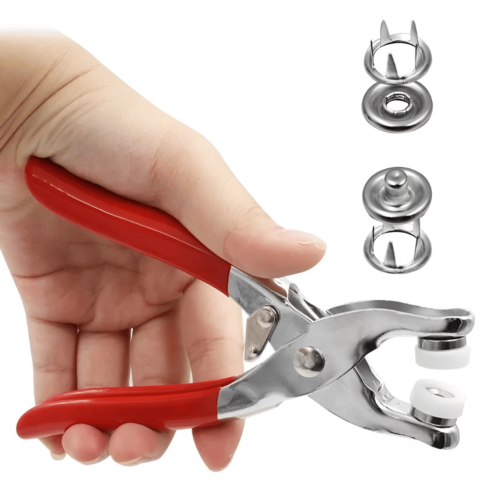 Hand Press Button Plier With 50 Tich Buttons | Tich and Snap Button Press Tool DIY