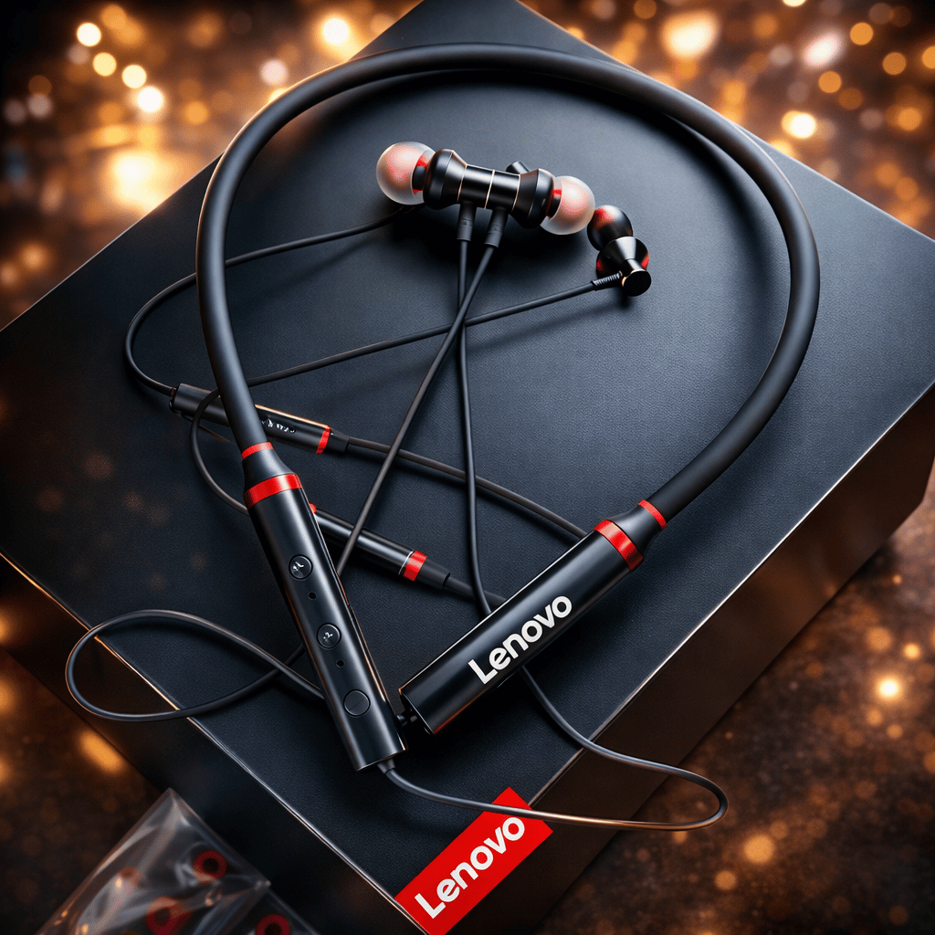 Lenovo HE05X Bluetooth 5.0 Magnetic Neckband Earphones with Mic