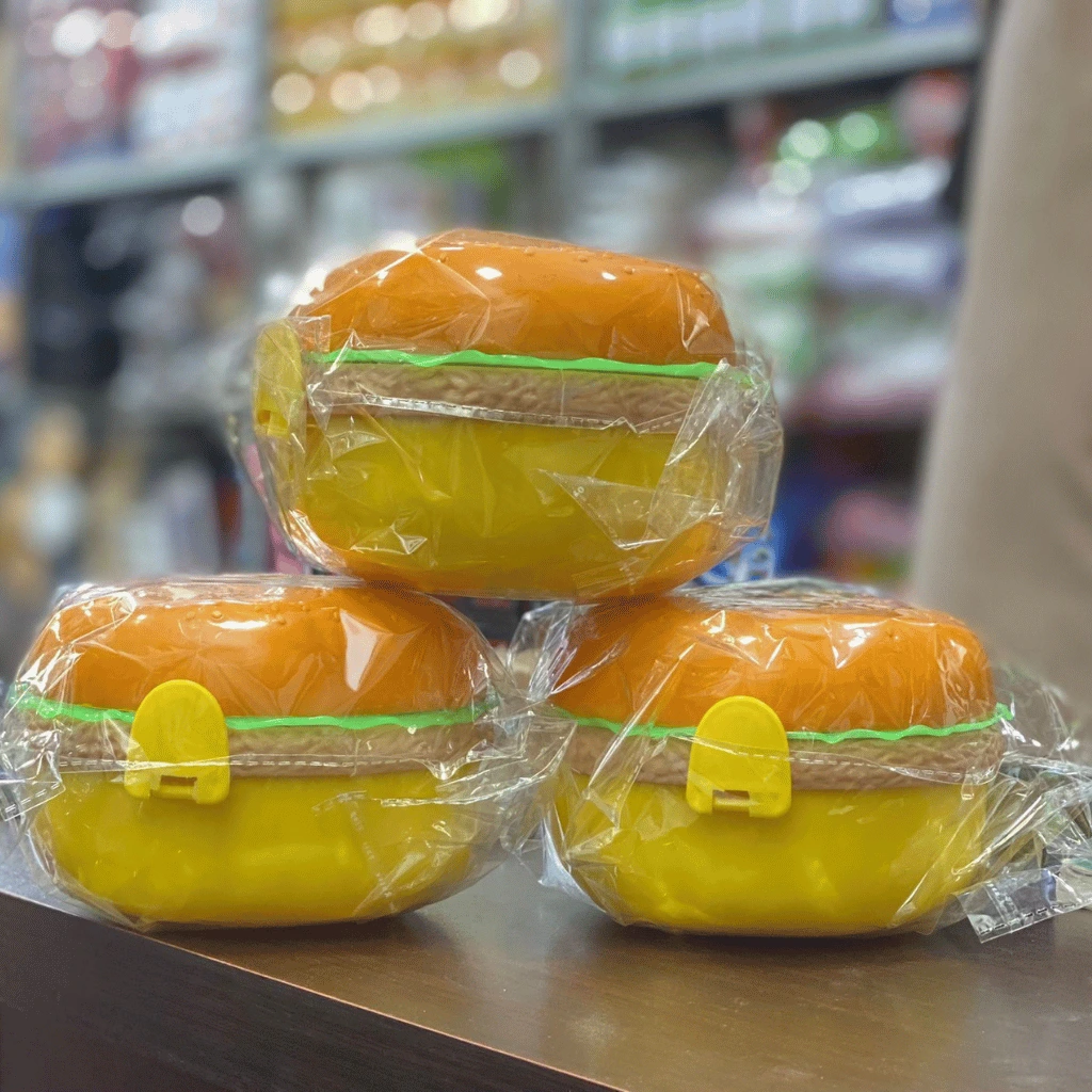 Lunch Box For Kids Burger Hamburger Shaped
