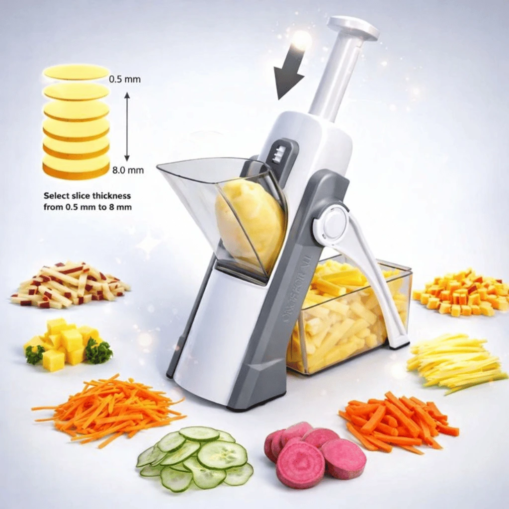 Mandoline Slicer Safe Adjustable Vegetable Cutter And Chopper ( Random Colour )