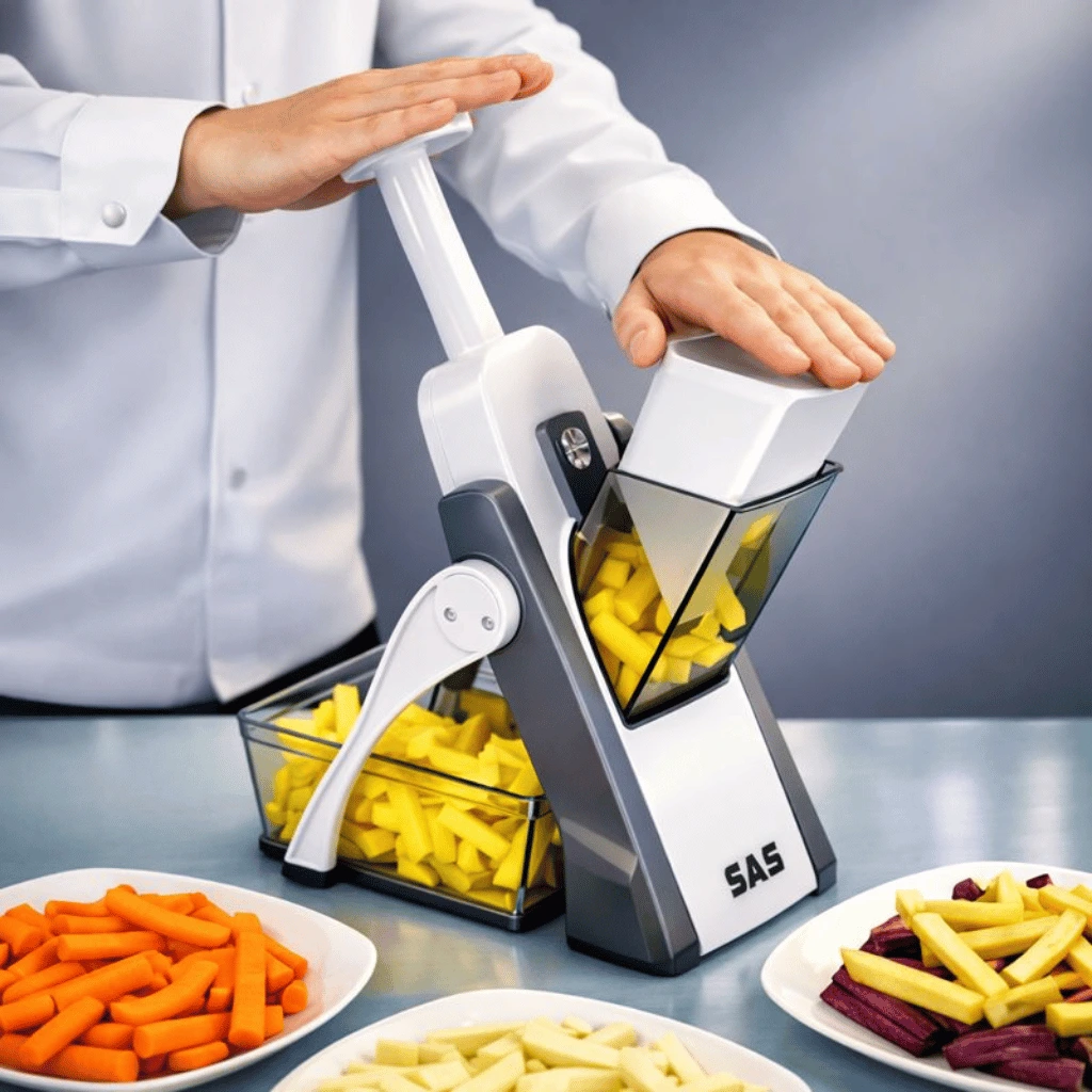 Mandoline Slicer Safe Adjustable Vegetable Cutter and Chopper ( Random Colour )