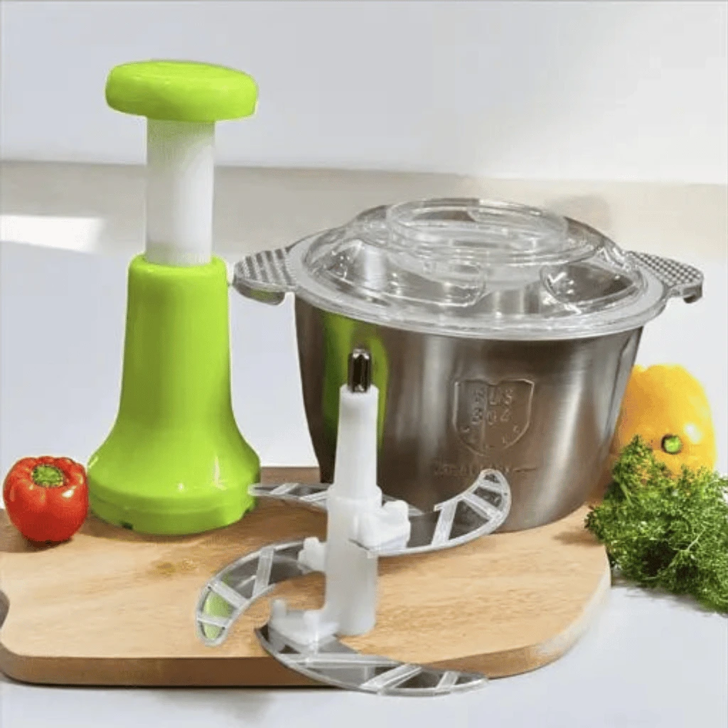 Manual Food Hand Chopper Stainless Steel 2L