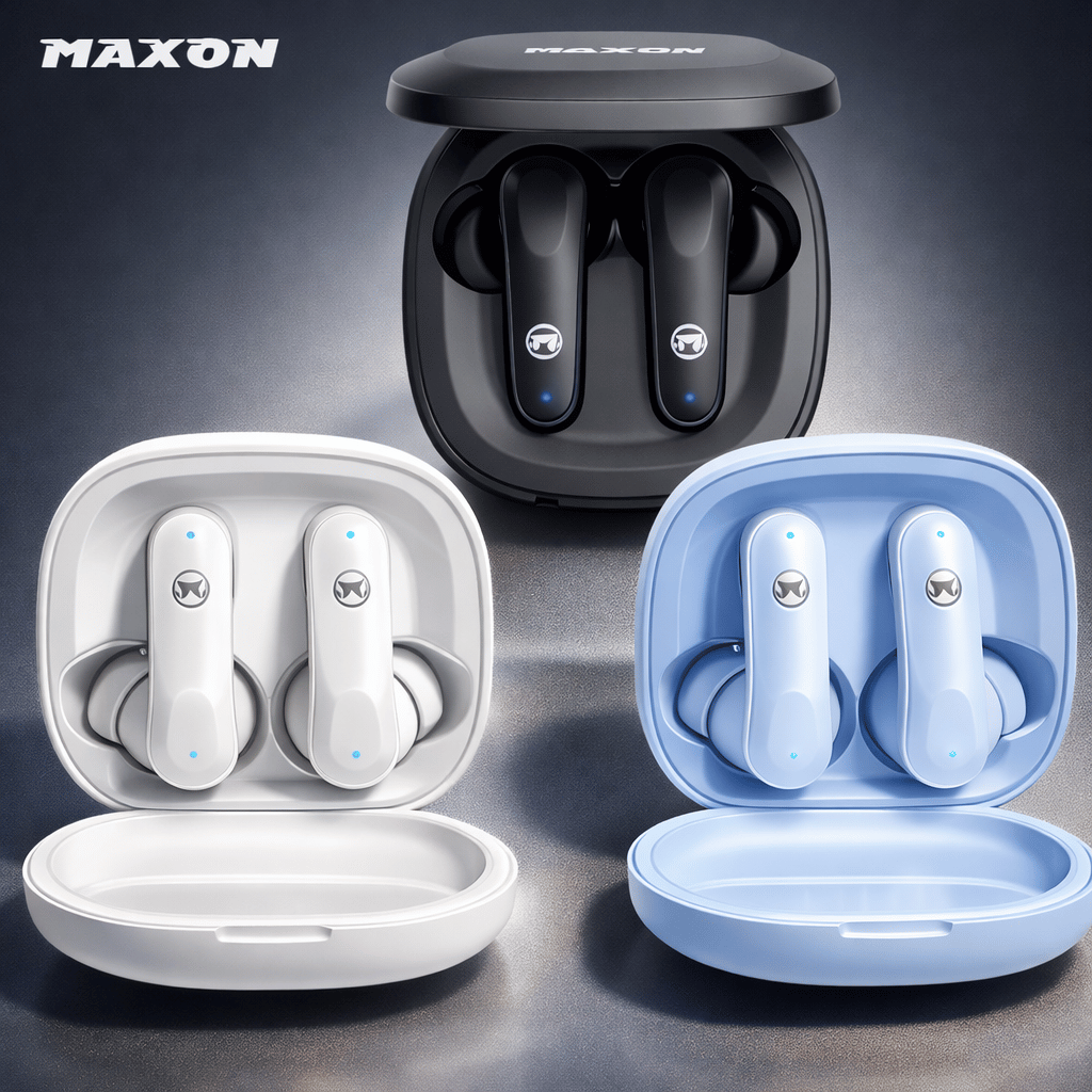 Maxon B303 Wireless Earbuds Playtime, 10m Range, Touch Control