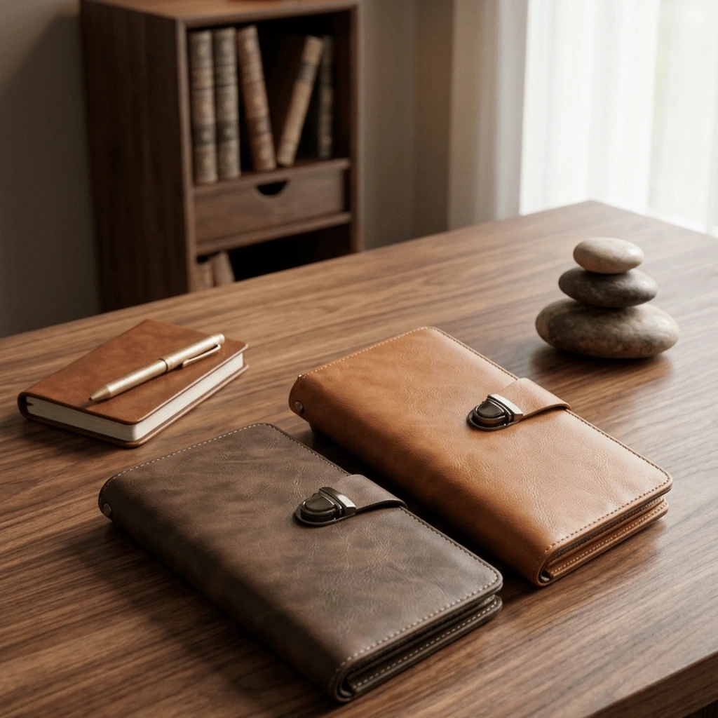 Men’s Large Capacity Leather Wallet Zipper Closure Multiple Card Slots