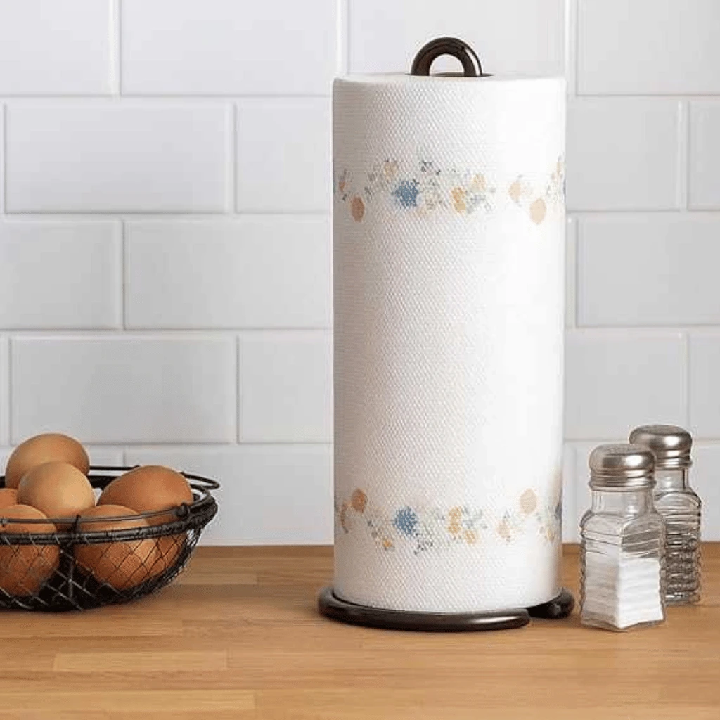 Metal Tissue Roll Stand Heavy Duty Vertical Paper Towel Holder