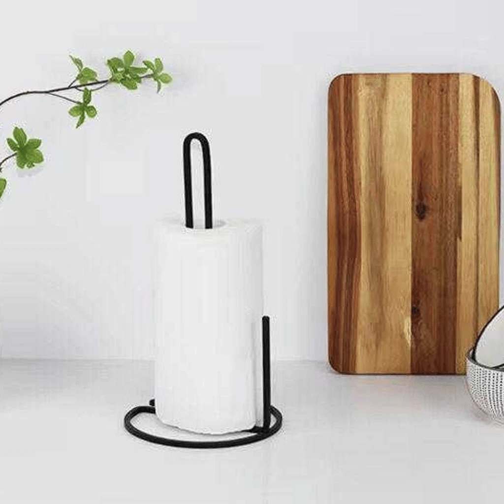 Metal Tissue Roll Stand Heavy Duty Vertical Paper Towel Holder