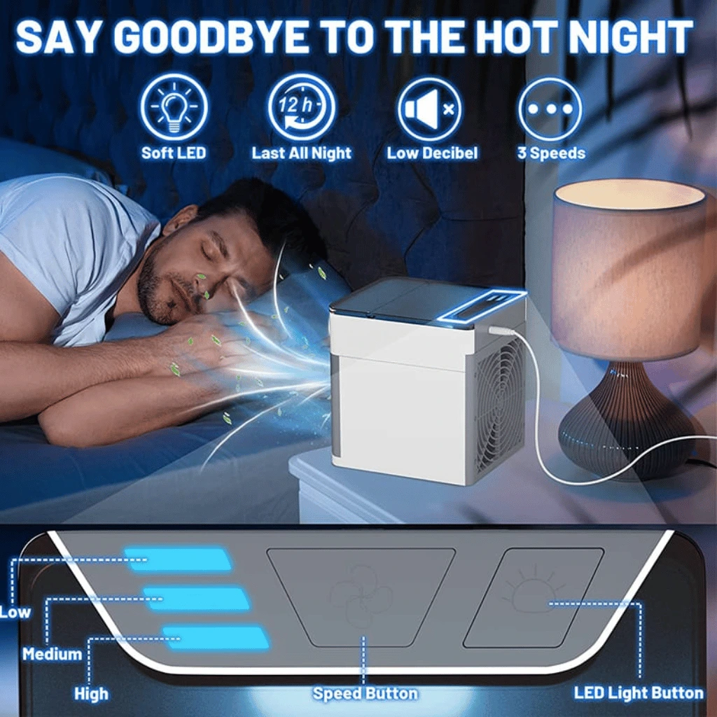 Mini Air Conditioning Cooling Fan Multifunction Usb New Household Portable Air Conditioner (Random Color)