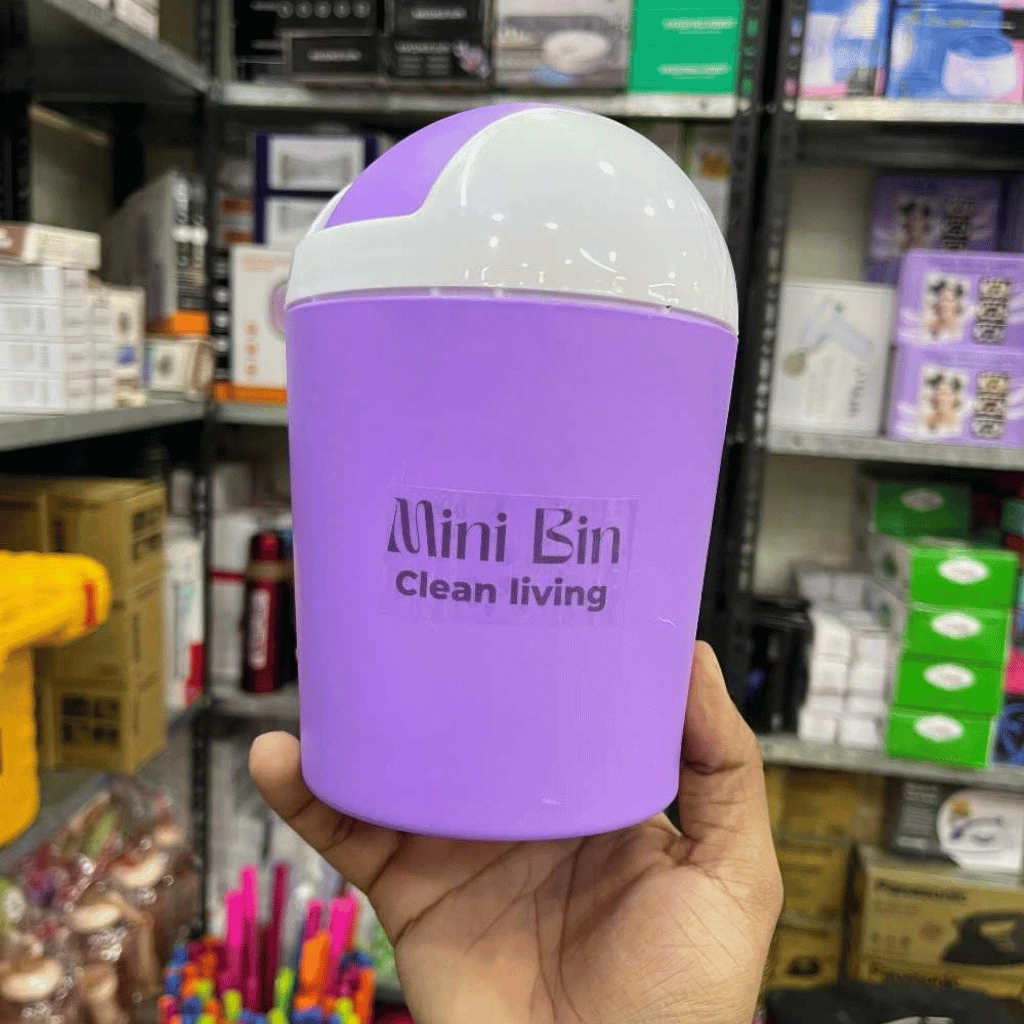 Mini Desktop Dustbin Small Pop Up Trash Can ( Multi Color )