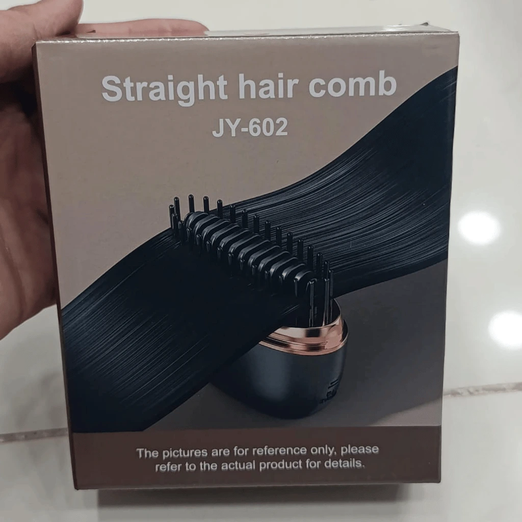 Mini Hair Straightening Comb Wireless Charging Portable Multifunctional Hair Care Styling Comb (Random Color)