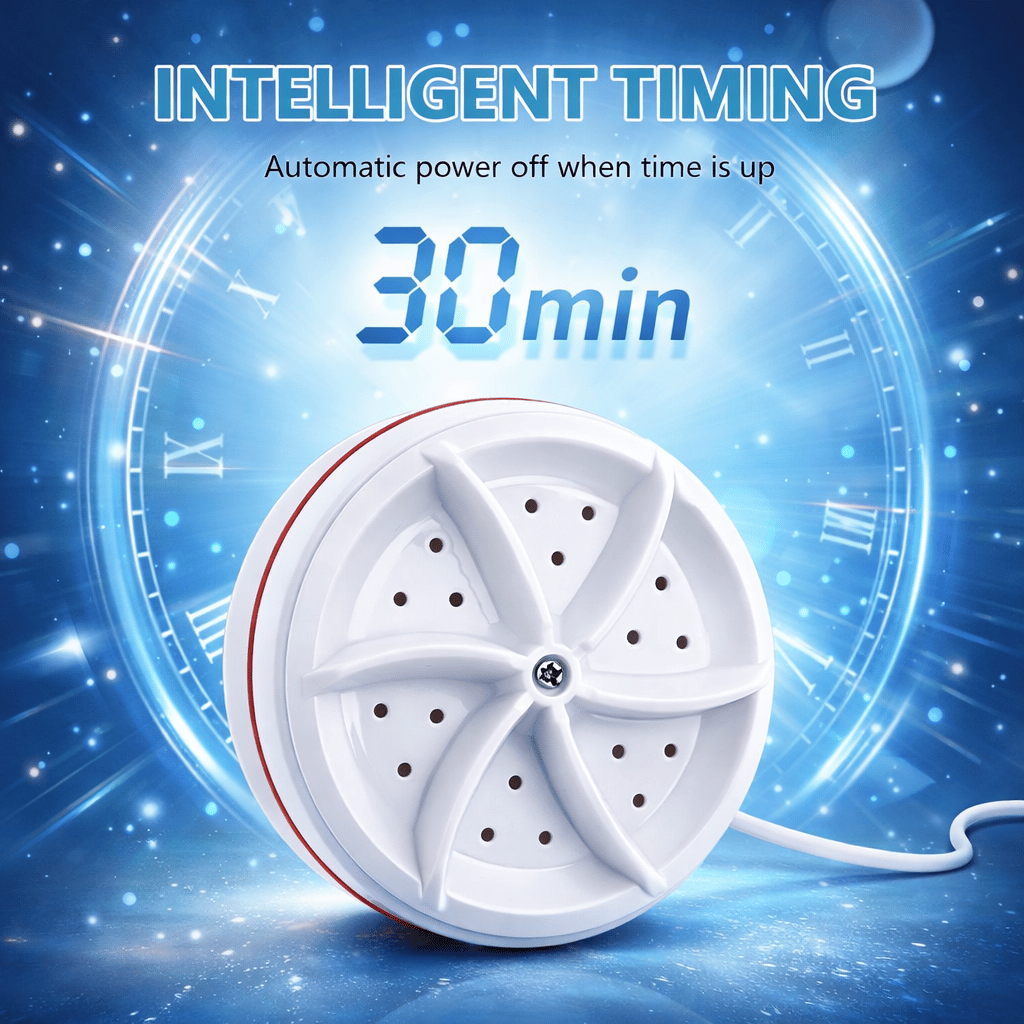 Mini Washing Machine Portable Ultrasonic Turbine Washer