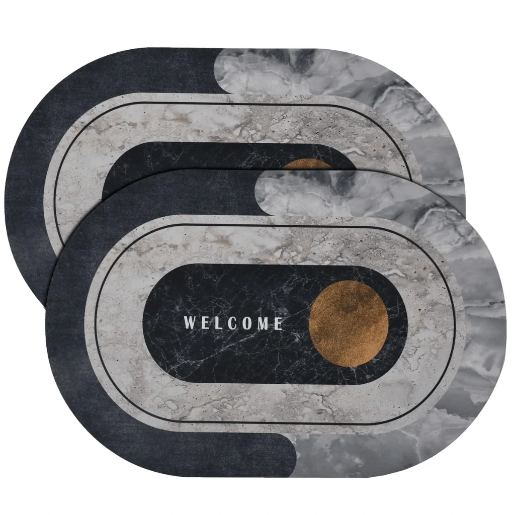 Modern Napa Skin Floor Mat (Only Round Shape) (Random Colors)