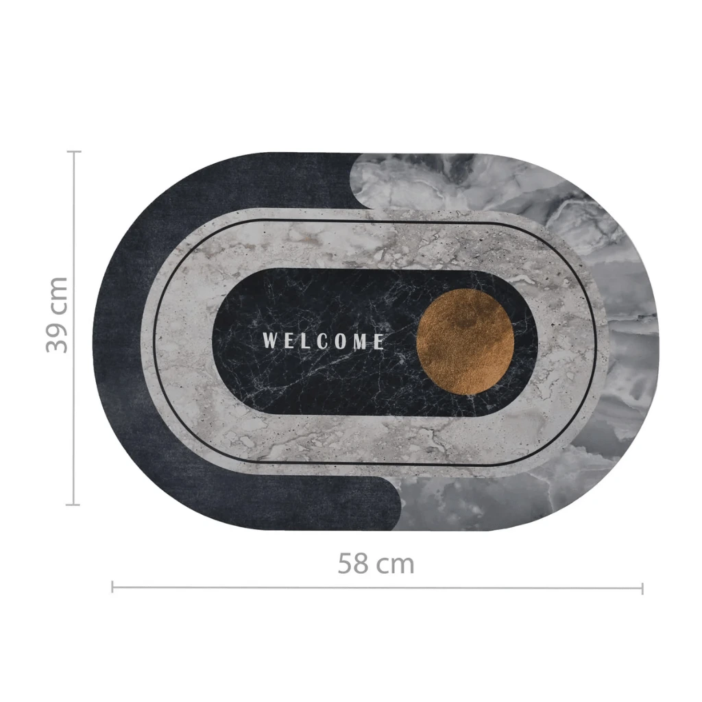 Modern Napa Skin Floor Mat (Only Round Shape) (Random Colors)
