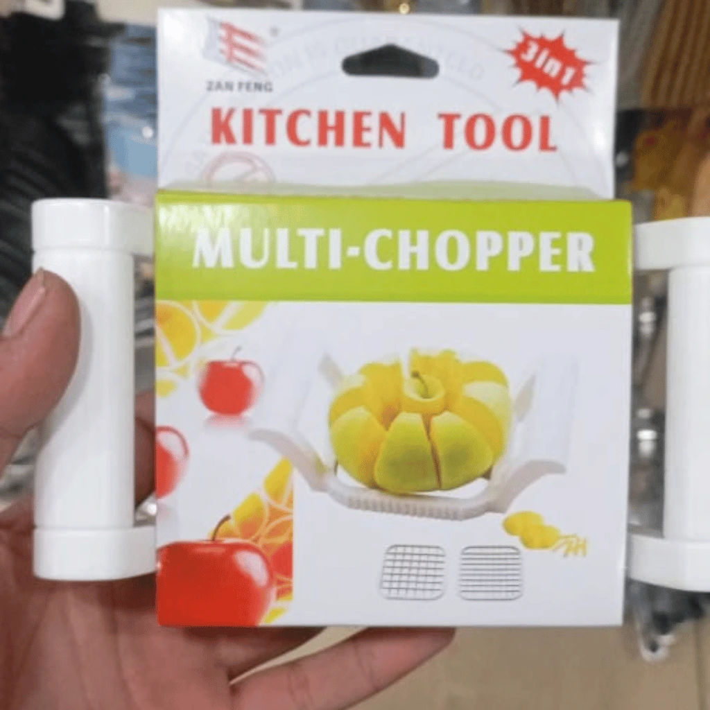 Multi 3 in 1 Apple, Fruit & Potato Slicer Stainless Steel Cutter