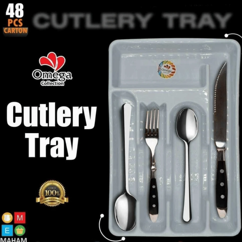 Omega Collection Cutlery Tray Premium Plastic Kitchen