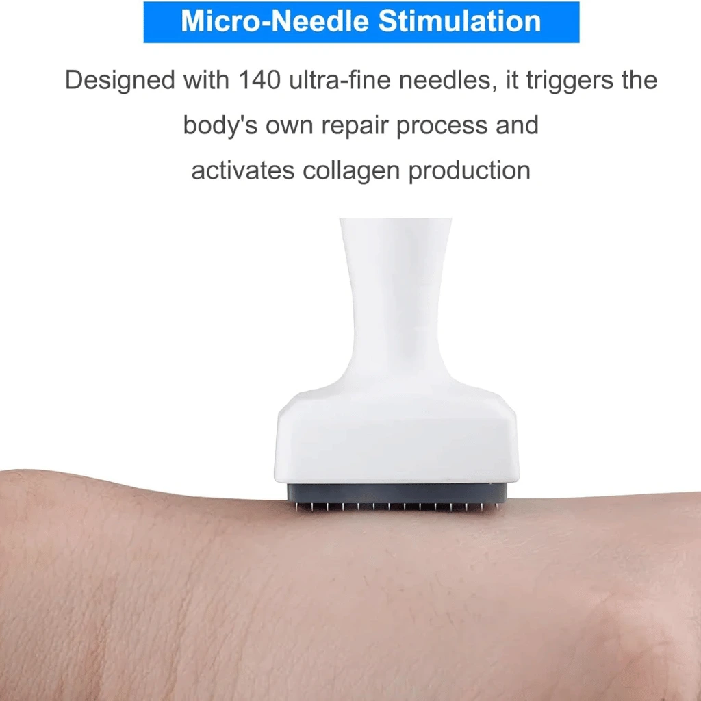 Original Imported Derma Stamp with Adjustable 140 & 100 Micro Needles - Skin Therapy Tool having 0-3.00mm