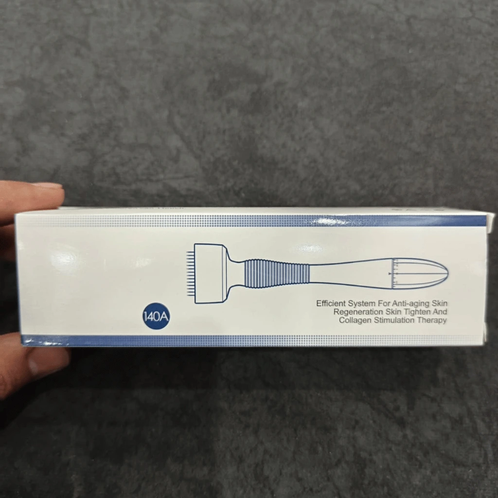 Original Imported Derma Stamp with Adjustable 140 & 100 Micro Needles - Skin Therapy Tool having 0-3.00mm