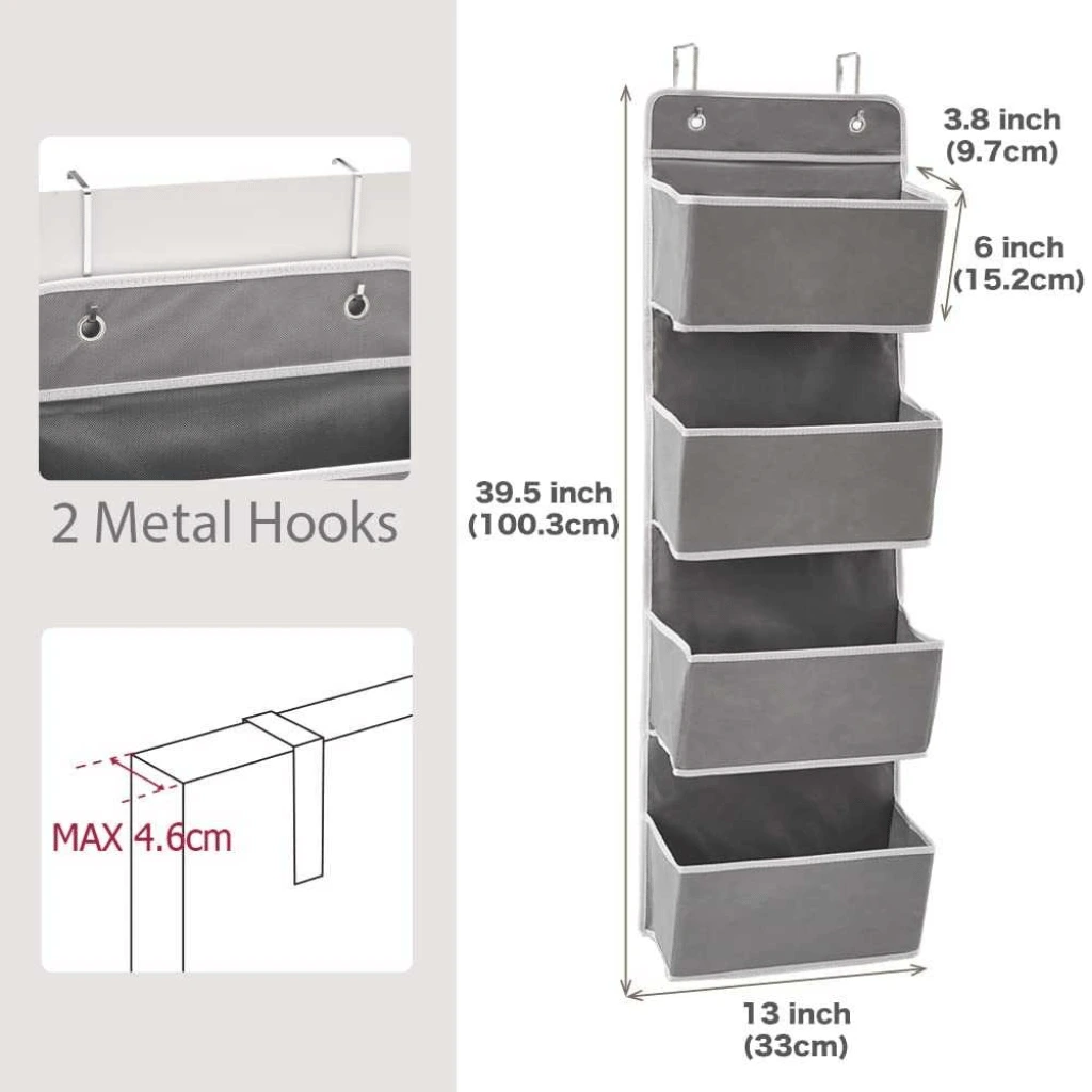 Over the Door Hanging Organizer with 4 Pocket
