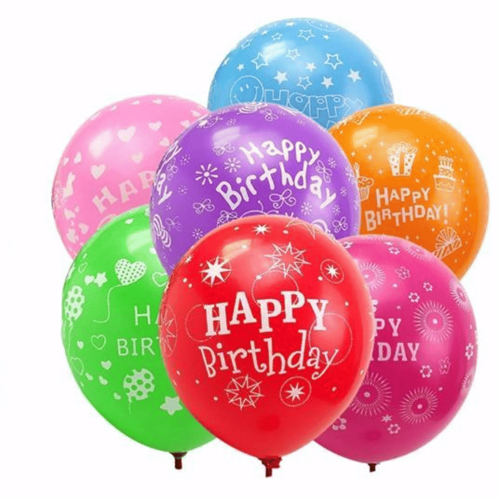 Pack of 100- Happy Birthday Printed Baloons for Birthday Balloons