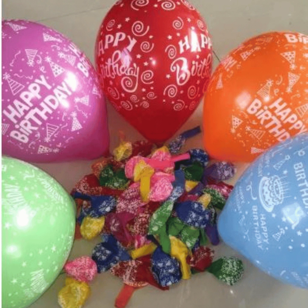 Pack of 100- Happy Birthday Printed Baloons for Birthday Balloons