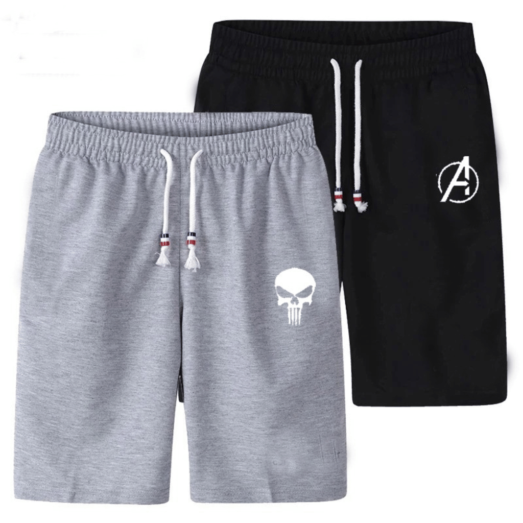 Pack of 2 Men's Shorts Cotton Jersey Fabric For Summer