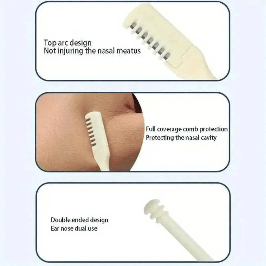 Pack of 2 Nose Hair Remover 360 Rotating Nasal Clippers Nose Hair Trimmer