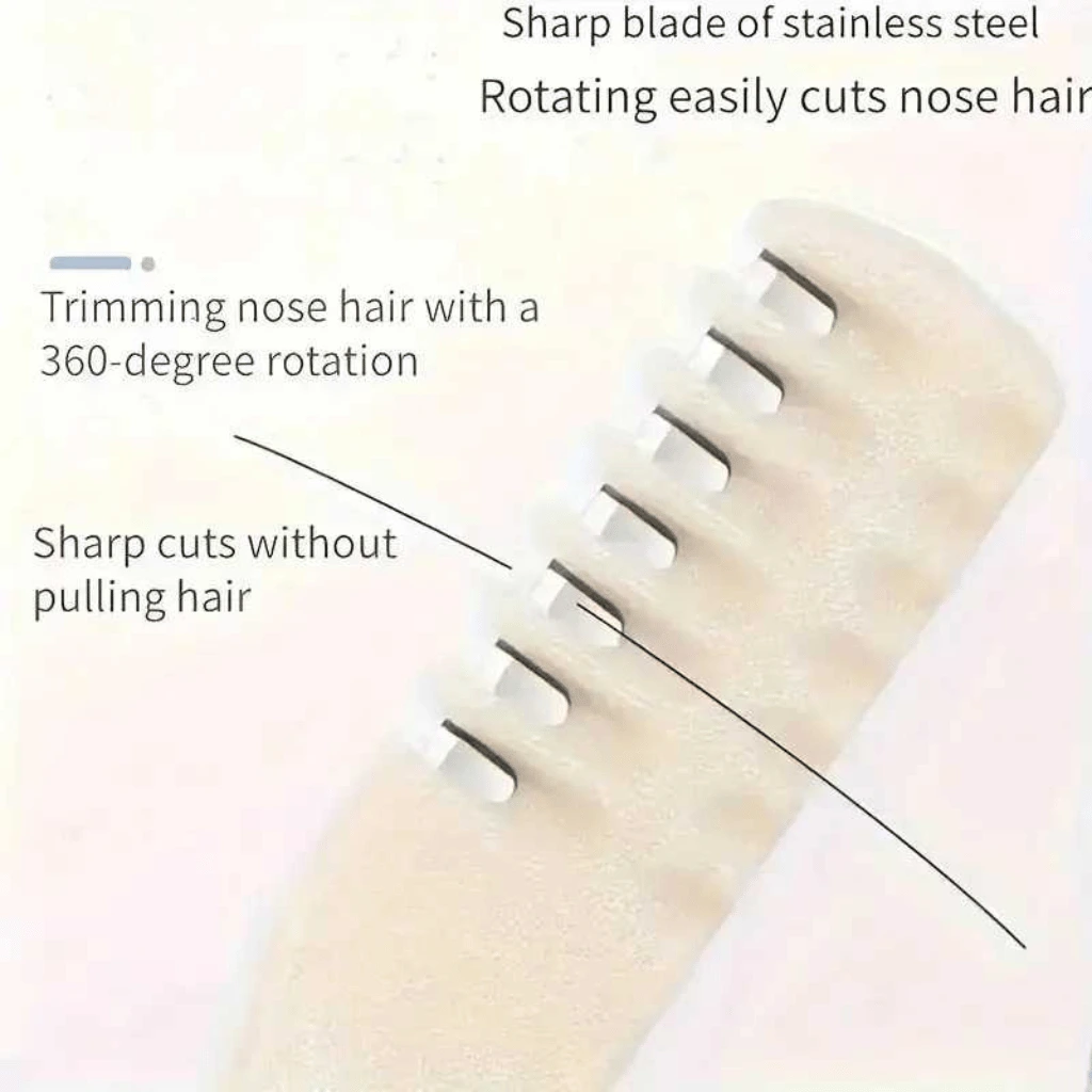 Pack of 2 Nose Hair Remover 360 Rotating Nasal Clippers Nose Hair Trimmer