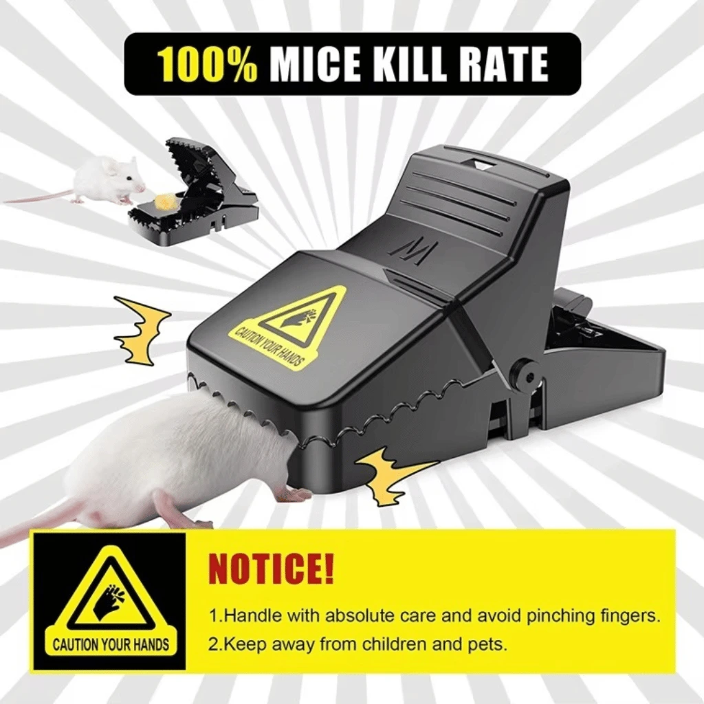 Pack Of 3 Durable Mouse Trap Reusable Rodent Catcher For Home, Kitchen